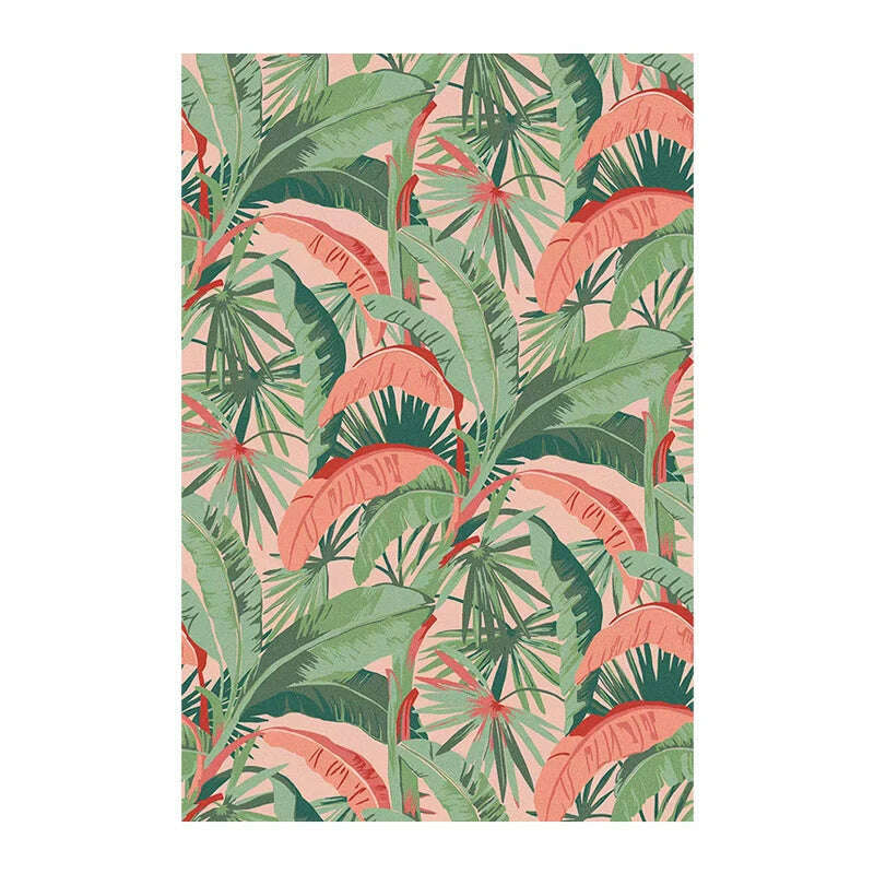 KIMLUD, Tropical Island Retro Carpet Living Room Sofa Large Area Decoration Rugs Bedroom Study Polyester Thickened Furry Home Floor Mats, RE-1 / 55x150cm, KIMLUD APPAREL - Womens Clothes