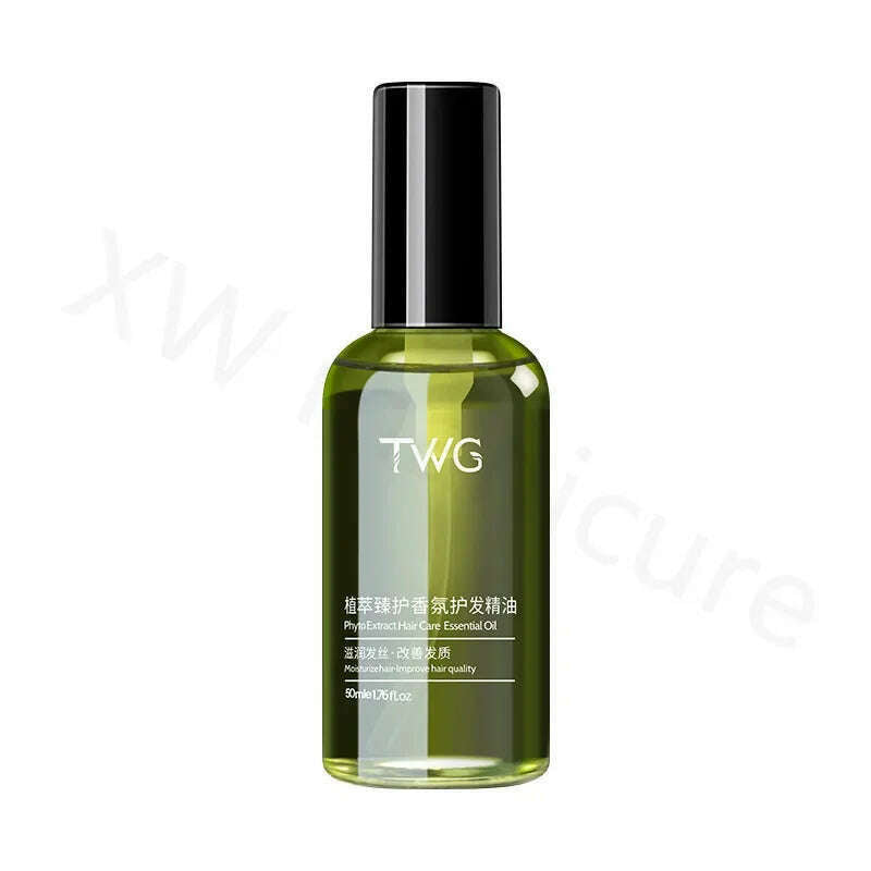KIMLUD, TWG Hair Care Essential Oil Improves Hair Quality Anti-frizz Lasting Smooth Fragrance Wash-free Hair Care Essential Oil 50/100ML, KIMLUD Womens Clothes