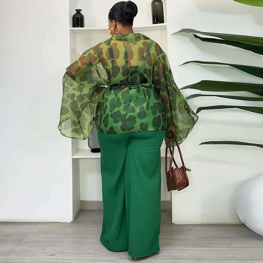 KIMLUD, Two 2 Piece Pant Sets Women Outfit Summer Clothes African Dresses for Women 2025 New in Sexys Matching Set Dames Africa Clothing, KIMLUD Womens Clothes