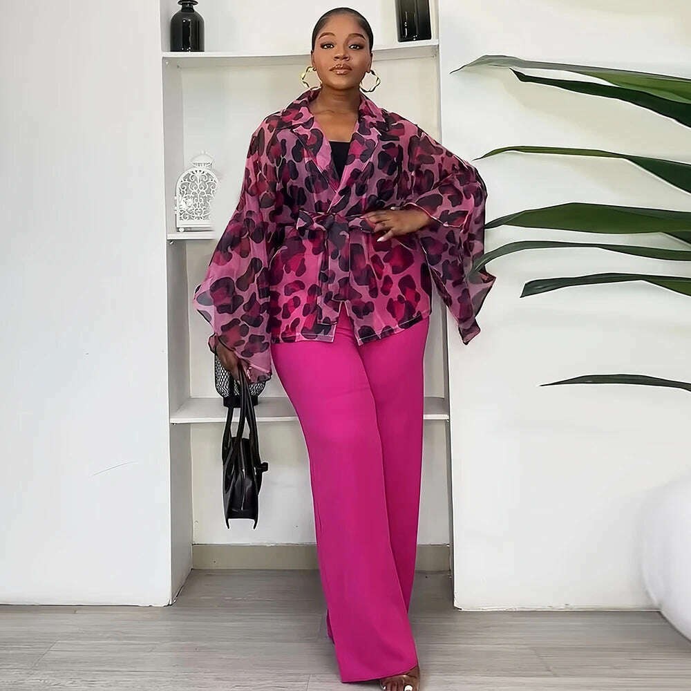 KIMLUD, Two 2 Piece Pant Sets Women Outfit Summer Clothes African Dresses for Women 2025 New in Sexys Matching Set Dames Africa Clothing, KIMLUD Womens Clothes