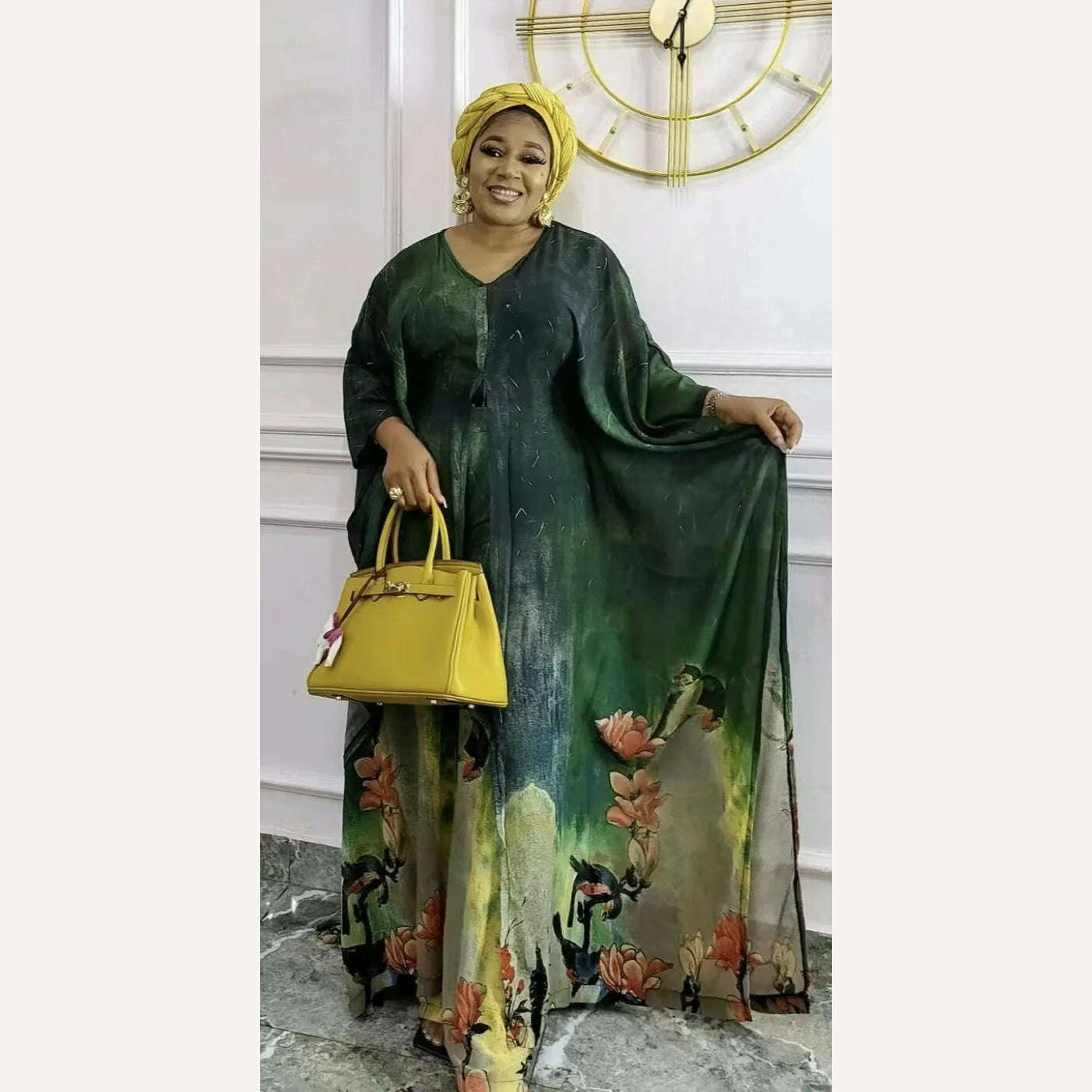 KIMLUD, Two Piece Set Women Africa Clothes African Dashiki New Fashion 2 Piece Sets Long Dress Pants Suit Party Dresses Big Size Robe, KIMLUD Womens Clothes