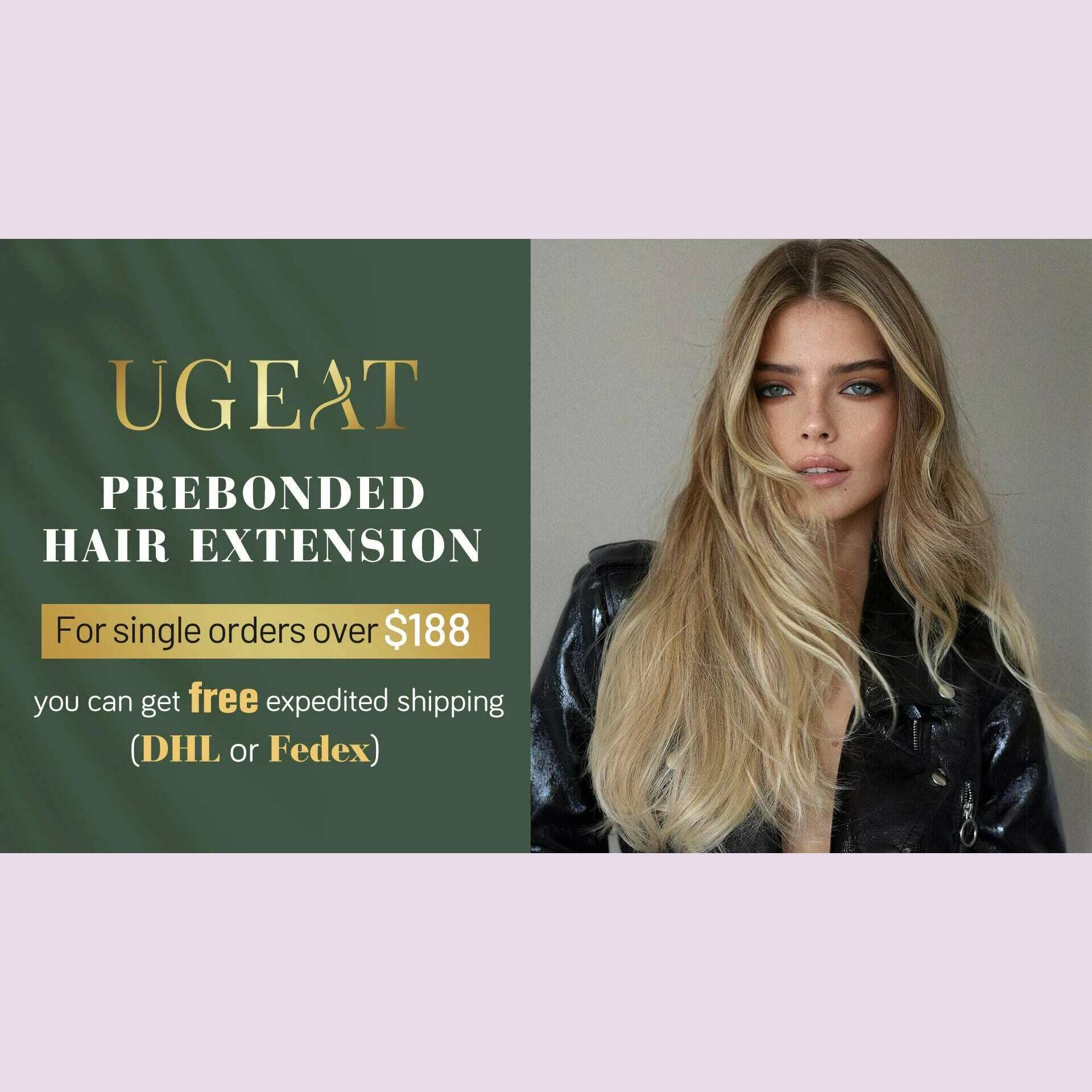 Ugeat U Tip Hair Extension Human Hair 1g/s Nail U Tip Hair For Women 14-24" Pre Bonded Hair Extensions 50g/100g Keratin Tip Hair - KIMLUD