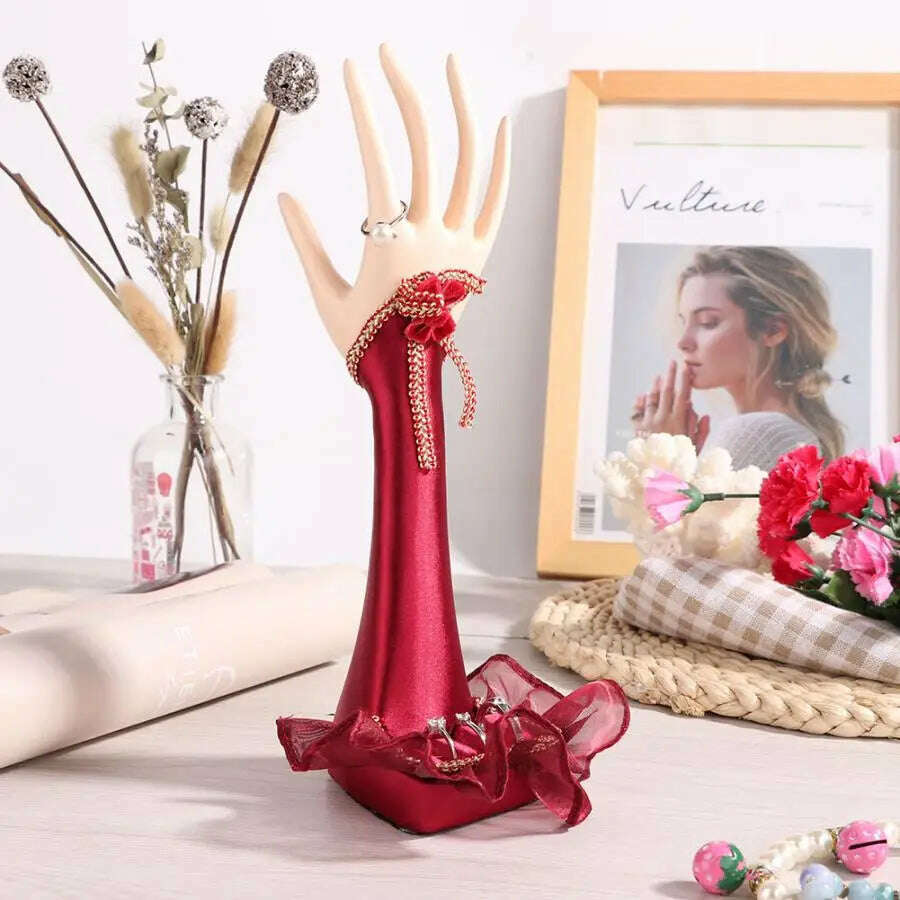 KIMLUD, Unique Jewelry Holder Display Stand Resin Crafts Home Decoration Necklace Earring Bracelet Organizer Storage Rack for Gift, KIMLUD Womens Clothes