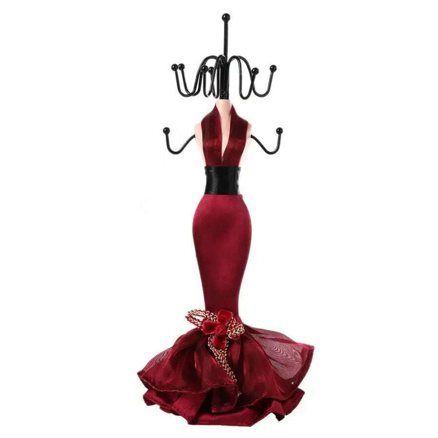 KIMLUD, Unique Jewelry Holder Display Stand Resin Crafts Home Decoration Necklace Earring Bracelet Organizer Storage Rack for Gift, KIMLUD Womens Clothes