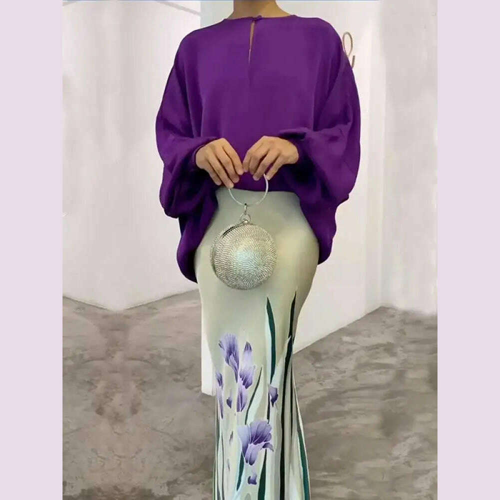 KIMLUD, UOOZEE Female Elegant Blouse 2024 New Spring Summer Solid Color Puff Sleeves Loose Round-Neck Casual Daily Shirts Tops, KIMLUD Womens Clothes