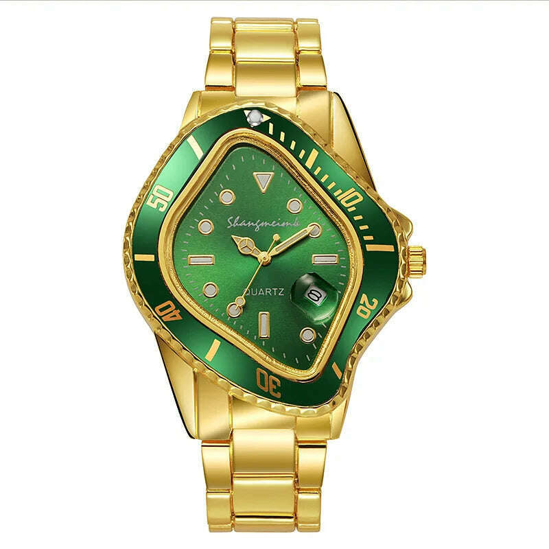 KIMLUD, Upgrade shangmeimk Watch for Men Unusual Conceptual Reloj Crash Melting Twist Case Quartz Wristwatch Male Man Green Black Clock, upgrade 04, KIMLUD Womens Clothes