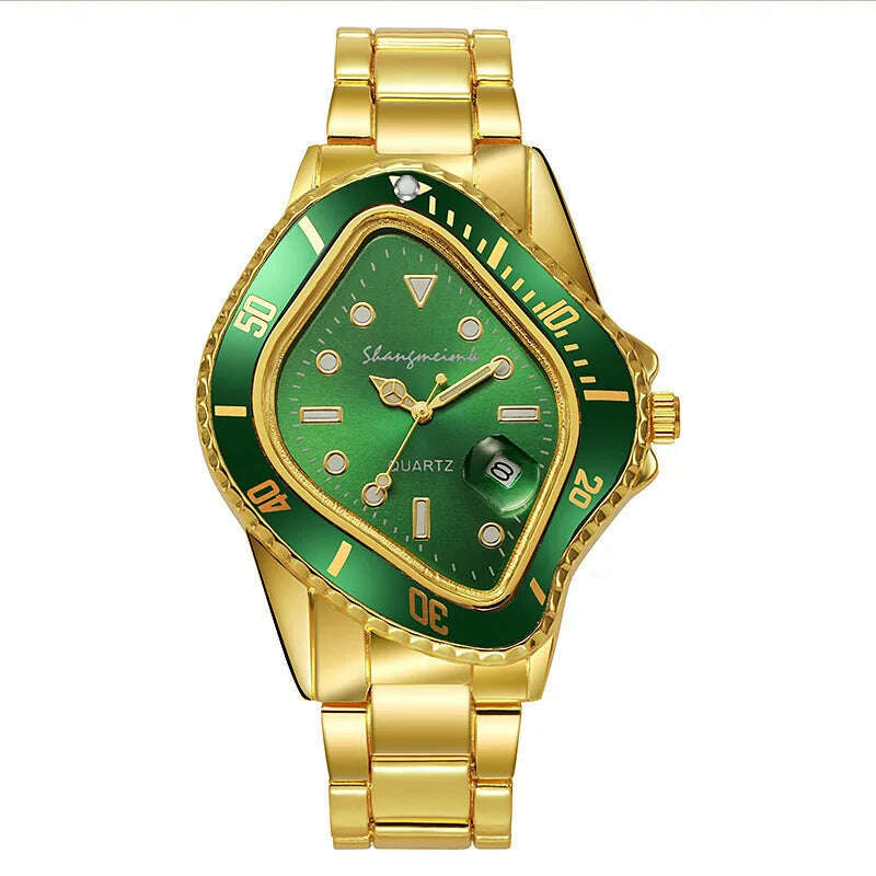 KIMLUD, Upgrade shangmeimk Watch for Men Unusual Conceptual Reloj Crash Melting Twist Case Quartz Wristwatch Male Man Green Black Clock, upgrade 04, KIMLUD APPAREL - Womens Clothes