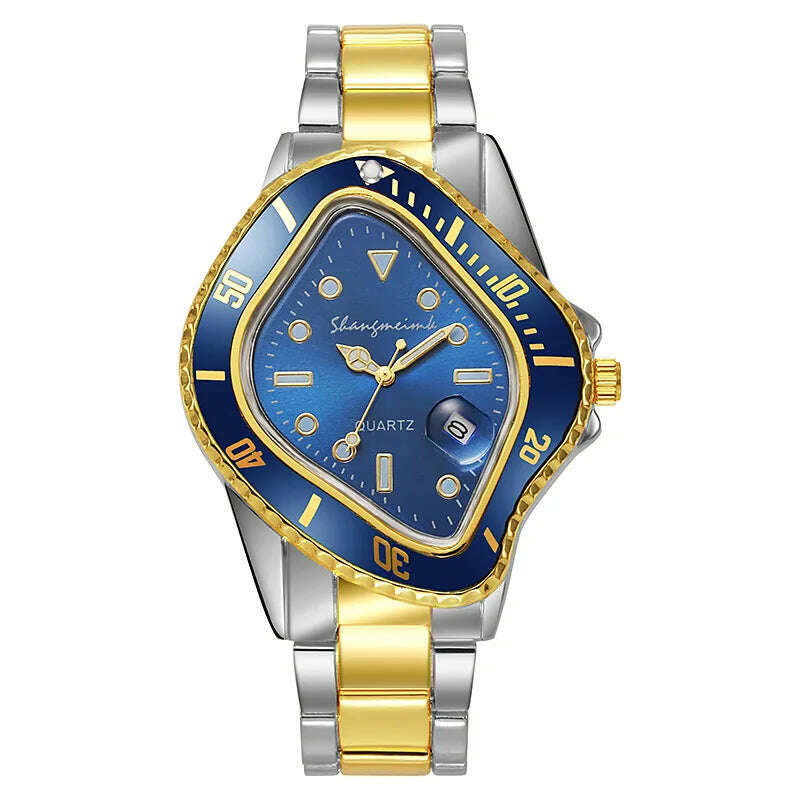 KIMLUD, Upgrade shangmeimk Watch for Men Unusual Conceptual Reloj Crash Melting Twist Case Quartz Wristwatch Male Man Green Black Clock, upgrade 02, KIMLUD Womens Clothes
