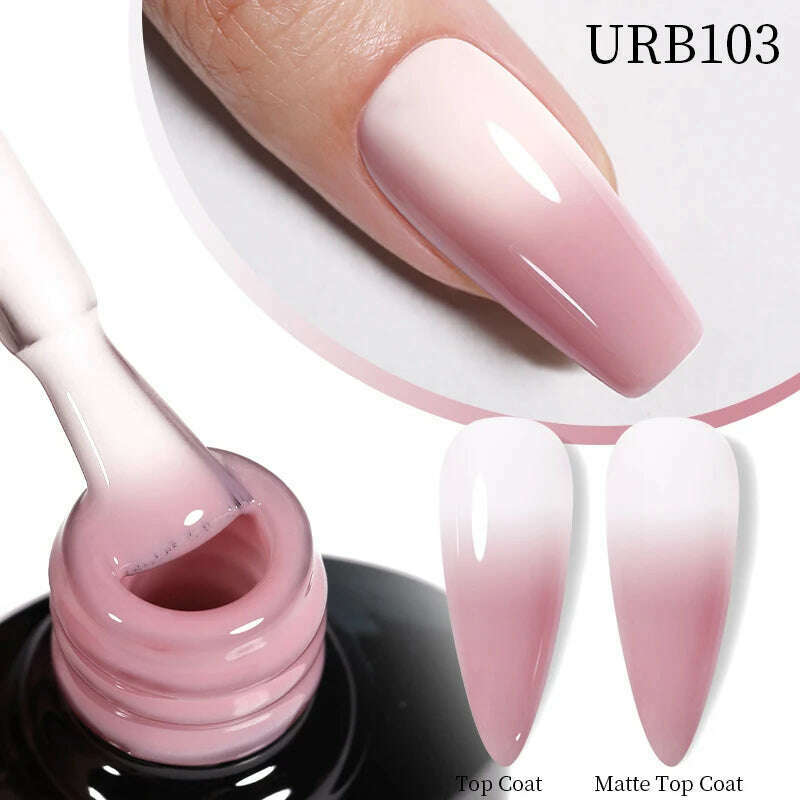 UR SUGAR 7ml Thermal Auroras Glitter Gel Nail Polish Winter Temperature 3 Colors Changing Soak Off UV LED Manicure Nails Gel - KIMLUD