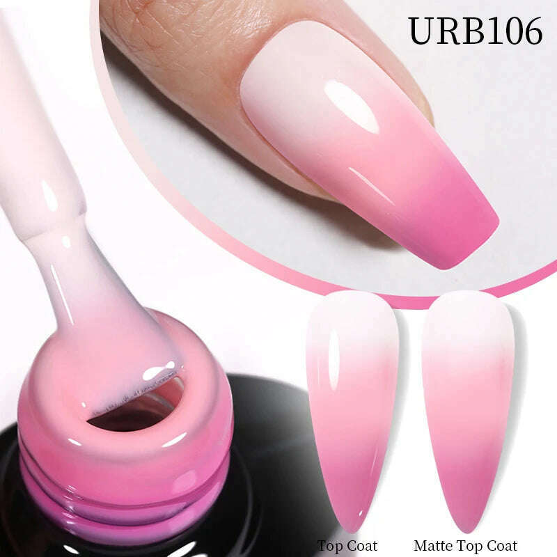 UR SUGAR 7ml Thermal Auroras Glitter Gel Nail Polish Winter Temperature 3 Colors Changing Soak Off UV LED Manicure Nails Gel - KIMLUD