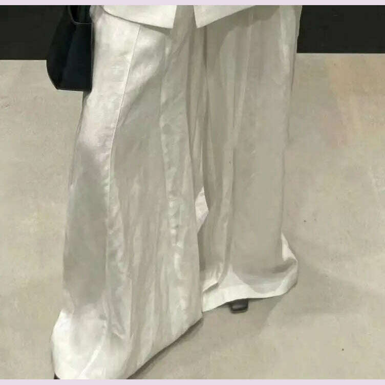 V-neck single breasted suit with waistband and three-dimensional cut suit jacket for women - KIMLUD