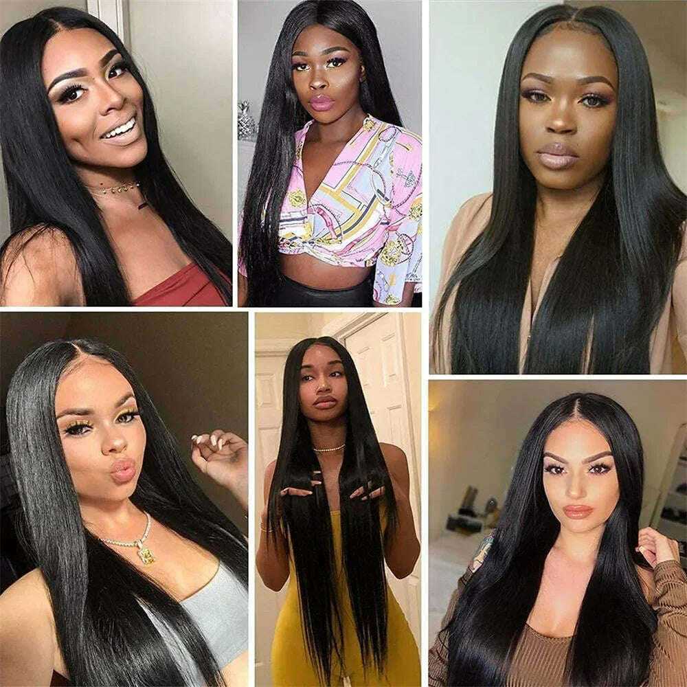 KIMLUD, V Part Wigs Body Wave Brazilian Virgin Human Hair Wigs For Black Women Upgrade U Part Glueless Wigs Full Head Clip In Half Wig, KIMLUD Womens Clothes
