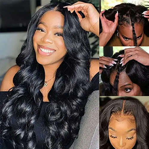 KIMLUD, V Part Wigs Body Wave Brazilian Virgin Human Hair Wigs For Black Women Upgrade U Part Glueless Wigs Full Head Clip In Half Wig, KIMLUD Womens Clothes