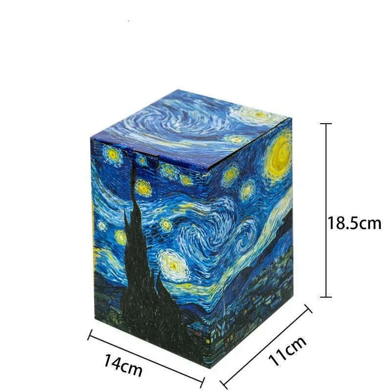 Van Gogh Ceramic Vase Bone China Pastoral Style Apricot Tree Home Decor Table Decoration Accessories - KIMLUD