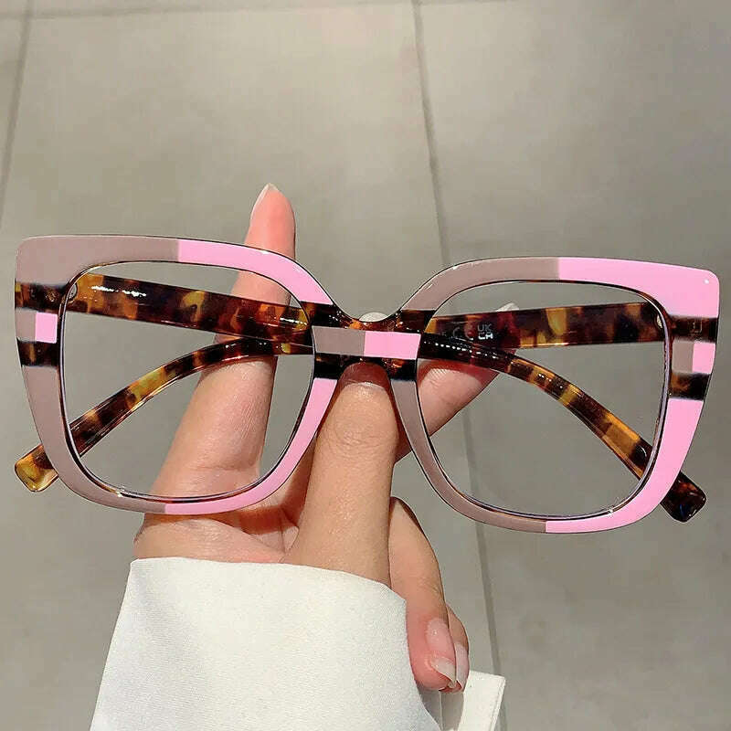 KIMLUD, Vintage Anti Blue Light Optical Cat Eye Sexy Ladies Glasses Women Luxury Brand Designer Trend Myopia Prescription Eyewear Frame, KIMLUD Womens Clothes