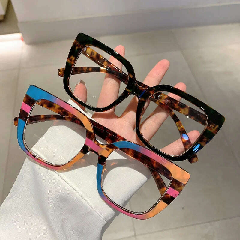 KIMLUD, Vintage Anti Blue Light Optical Cat Eye Sexy Ladies Glasses Women Luxury Brand Designer Trend Myopia Prescription Eyewear Frame, KIMLUD Womens Clothes