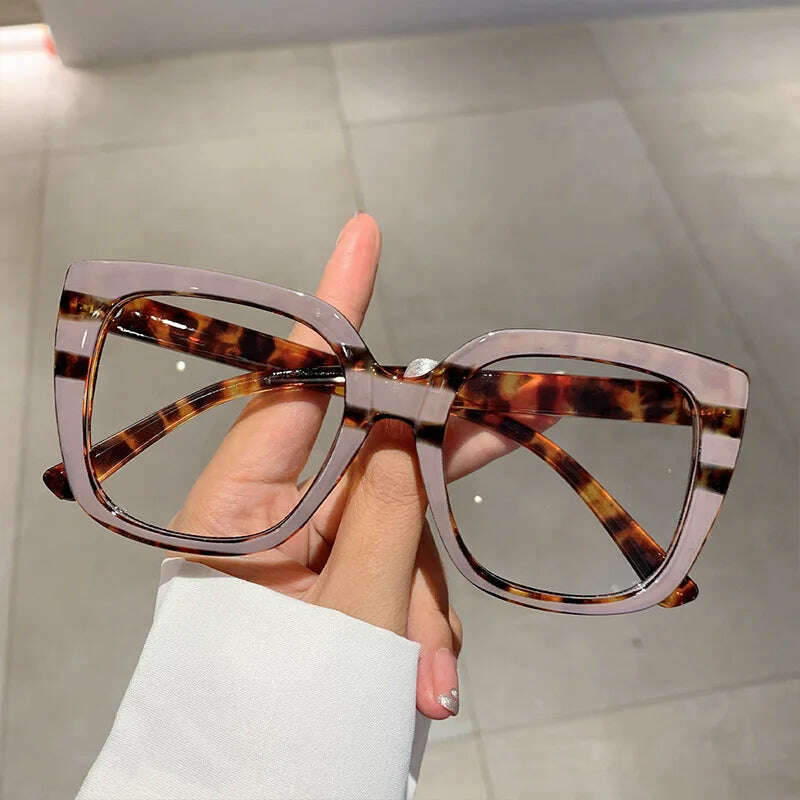 KIMLUD, Vintage Anti Blue Light Optical Cat Eye Sexy Ladies Glasses Women Luxury Brand Designer Trend Myopia Prescription Eyewear Frame, KIMLUD Womens Clothes