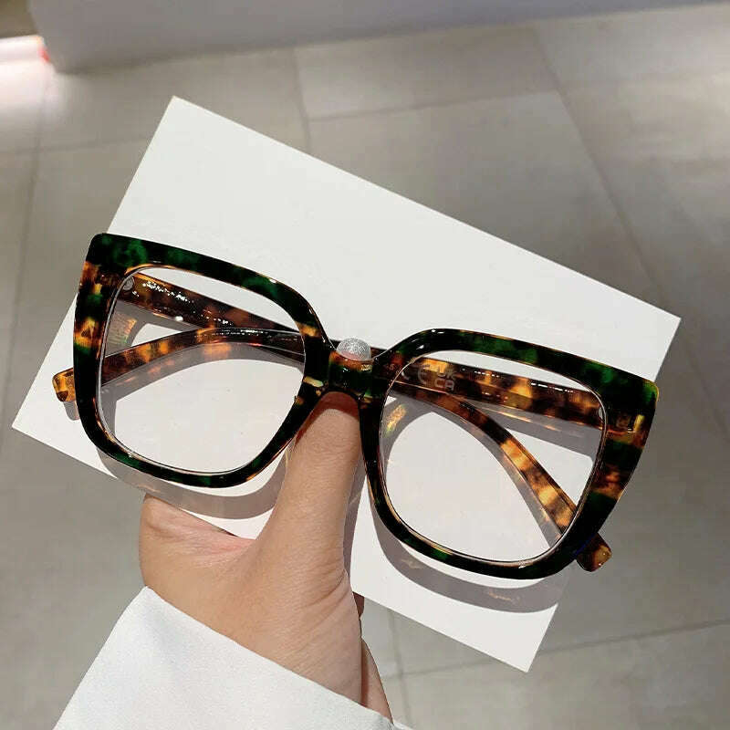 KIMLUD, Vintage Anti Blue Light Optical Cat Eye Sexy Ladies Glasses Women Luxury Brand Designer Trend Myopia Prescription Eyewear Frame, KIMLUD Womens Clothes
