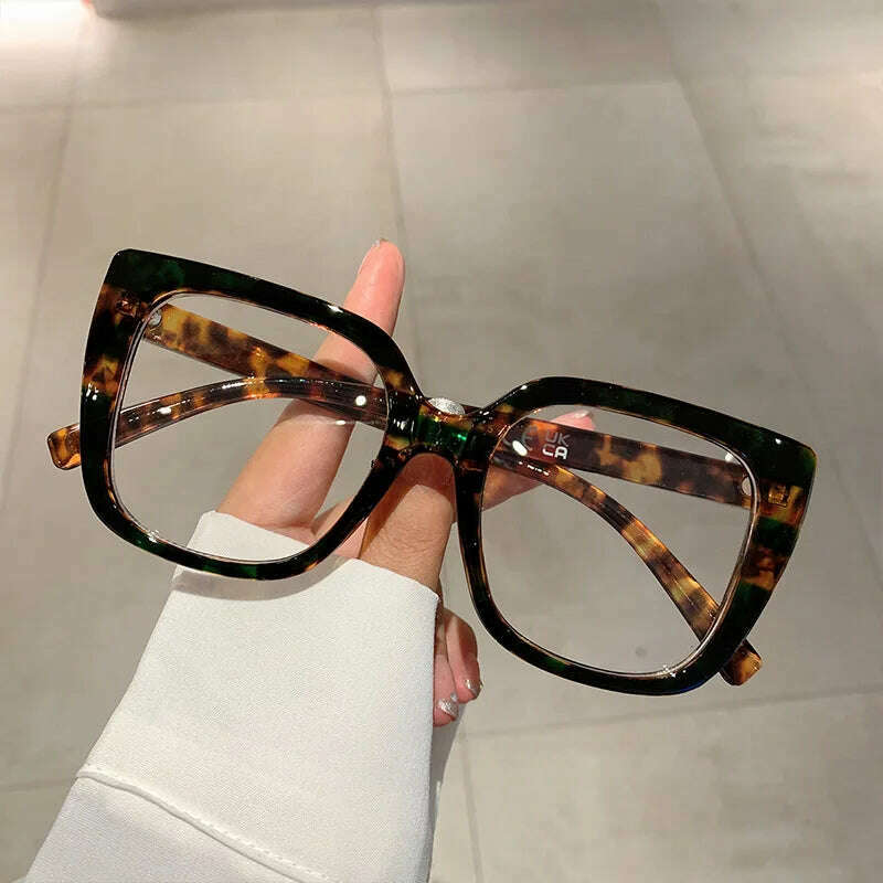 KIMLUD, Vintage Anti Blue Light Optical Cat Eye Sexy Ladies Glasses Women Luxury Brand Designer Trend Myopia Prescription Eyewear Frame, KIMLUD Womens Clothes