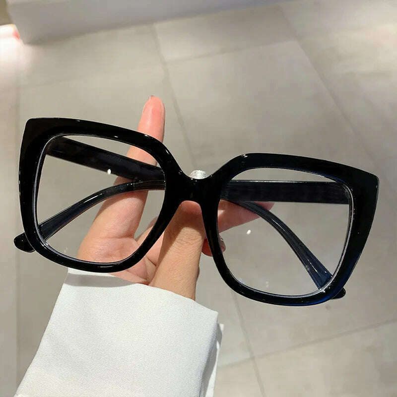 KIMLUD, Vintage Anti Blue Light Optical Cat Eye Sexy Ladies Glasses Women Luxury Brand Designer Trend Myopia Prescription Eyewear Frame, KIMLUD Womens Clothes