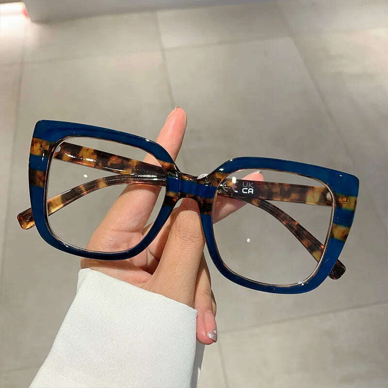 KIMLUD, Vintage Anti Blue Light Optical Cat Eye Sexy Ladies Glasses Women Luxury Brand Designer Trend Myopia Prescription Eyewear Frame, KIMLUD Womens Clothes