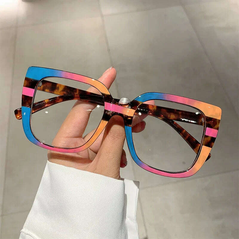 KIMLUD, Vintage Anti Blue Light Optical Cat Eye Sexy Ladies Glasses Women Luxury Brand Designer Trend Myopia Prescription Eyewear Frame, KIMLUD Womens Clothes