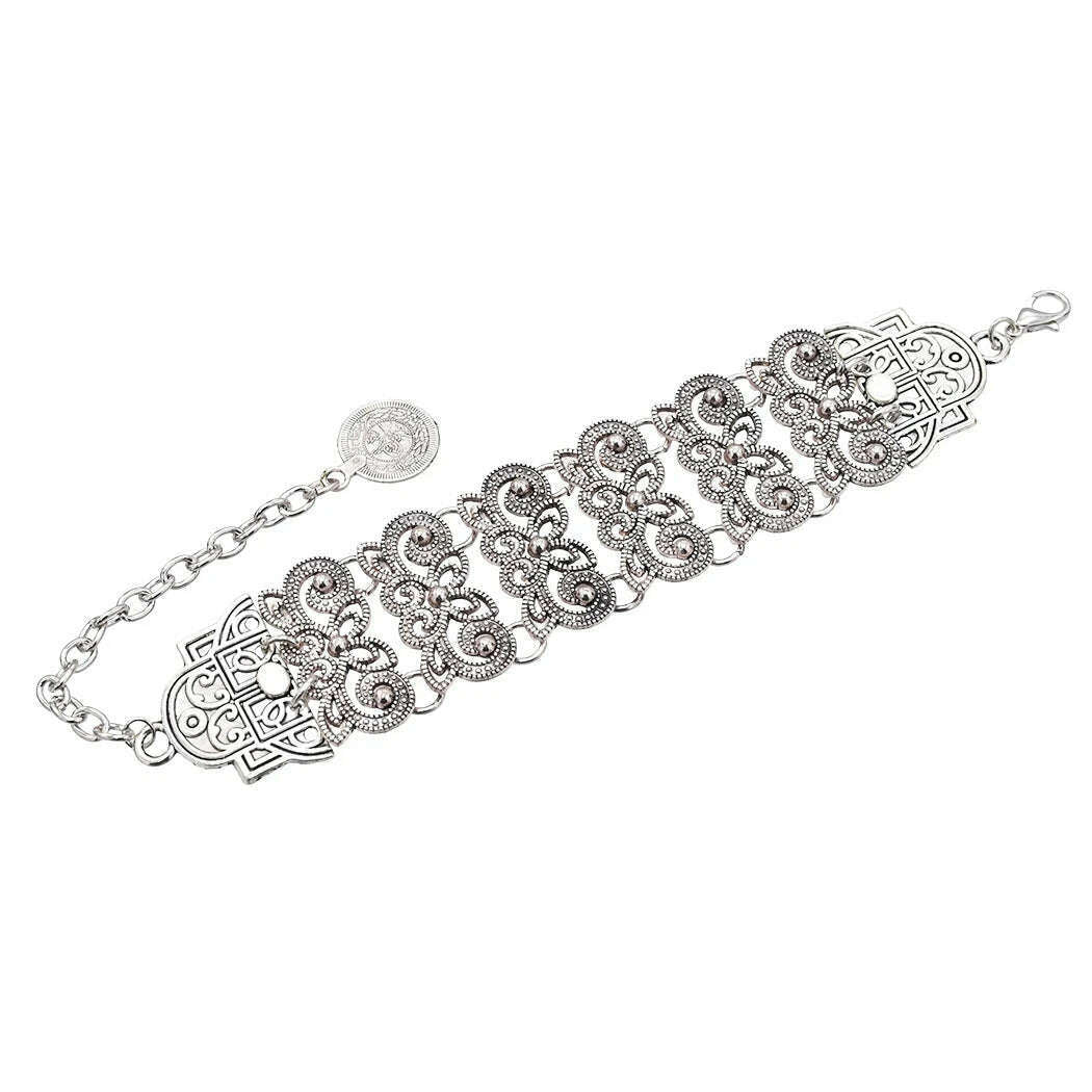 Vintage Coin Chain Tassel Bracelet for Women Bohemian Gypsy Ethnic Tribal Anklet Afghan Turkish Pakistan Indian Festival Jewelry - KIMLUD