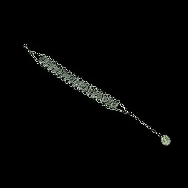 Vintage Coin Chain Tassel Bracelet for Women Bohemian Gypsy Ethnic Tribal Anklet Afghan Turkish Pakistan Indian Festival Jewelry - KIMLUD