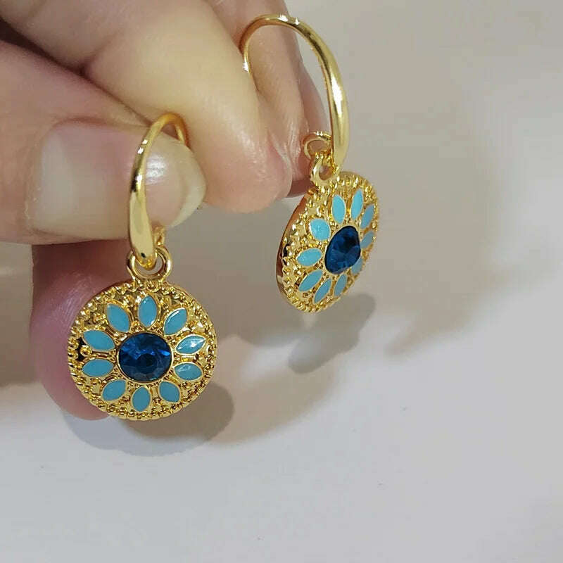 KIMLUD, Vintage Fine Beautiful Jewelry Dangling Drop Earrings, KIMLUD Womens Clothes