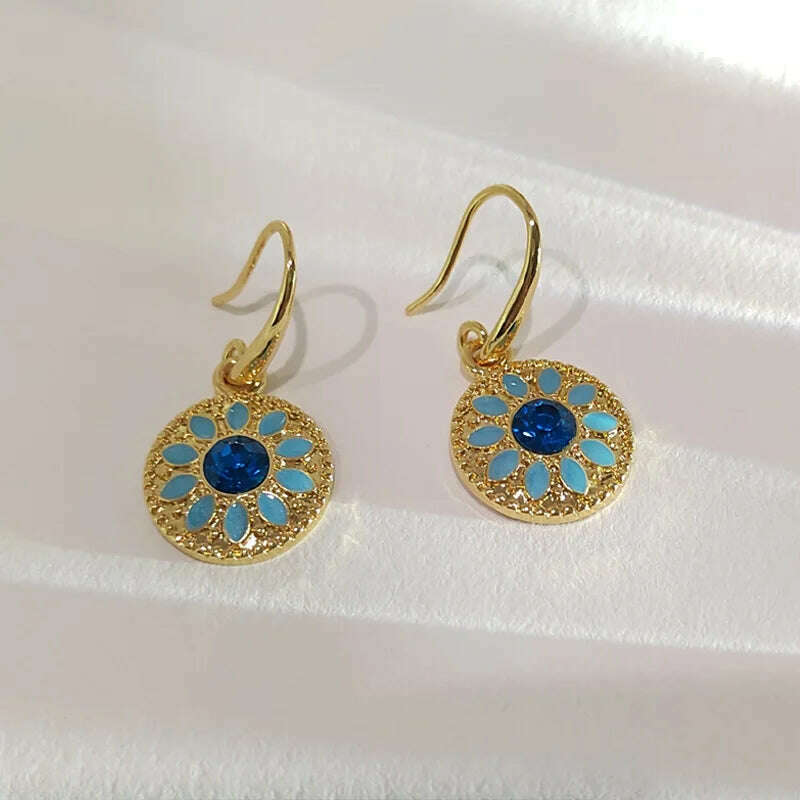 KIMLUD, Vintage Fine Beautiful Jewelry Dangling Drop Earrings, KIMLUD Womens Clothes