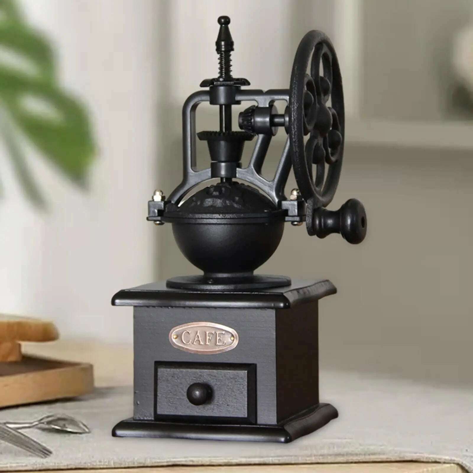 KIMLUD, Vintage Hand Crank Coffee Grinders Portable Multipurpose Durable Coffee Bean Mill Grinding for Camping Kitchen Home Cafe Picnic, KIMLUD Womens Clothes