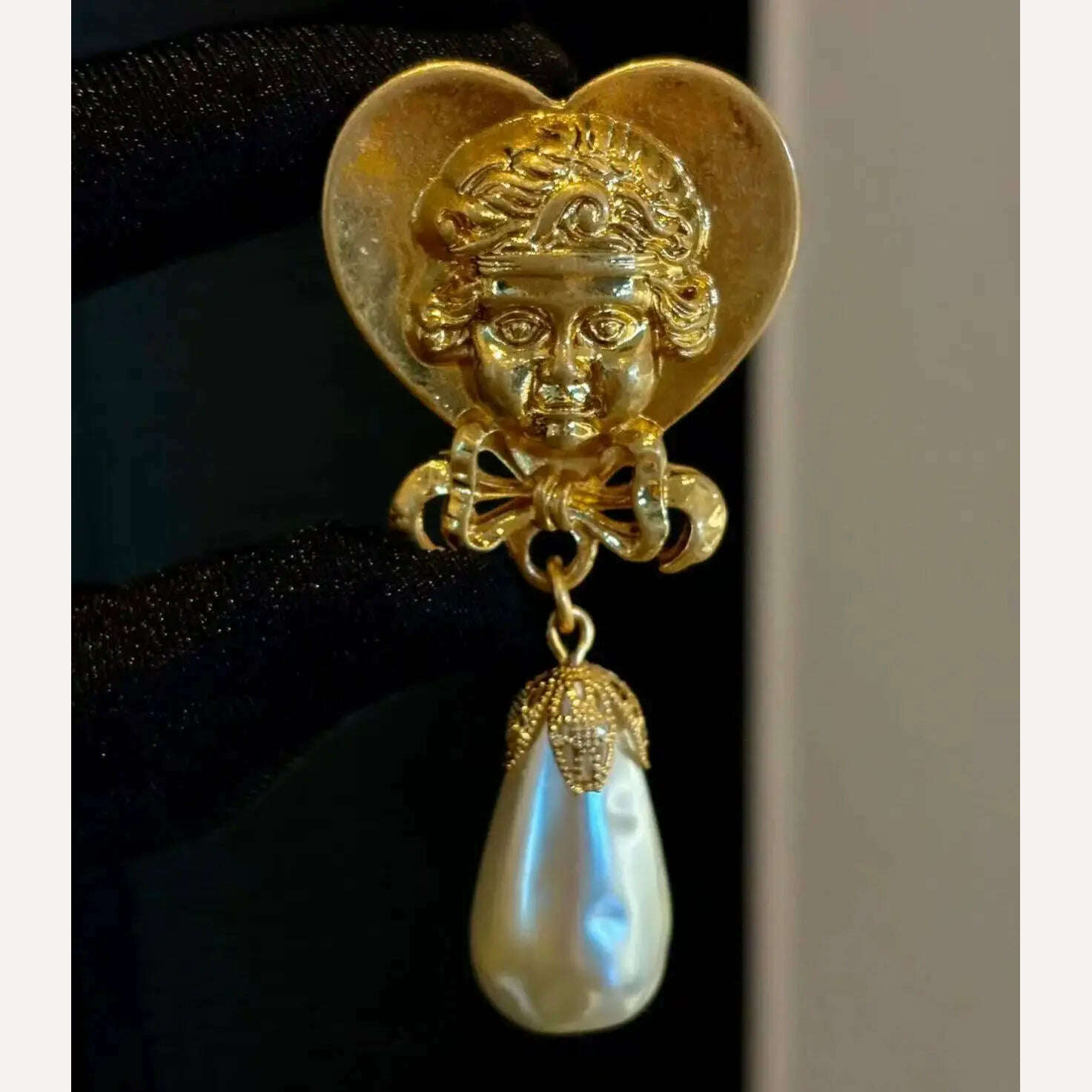 KIMLUD, Vintage high-end 24K gold plated luxury large brooch, KIMLUD Womens ClothesKIMLUD, Vintage high-end 24K gold plated luxury large brooch, GOLD, KIMLUD APPAREL - Womens Clothes