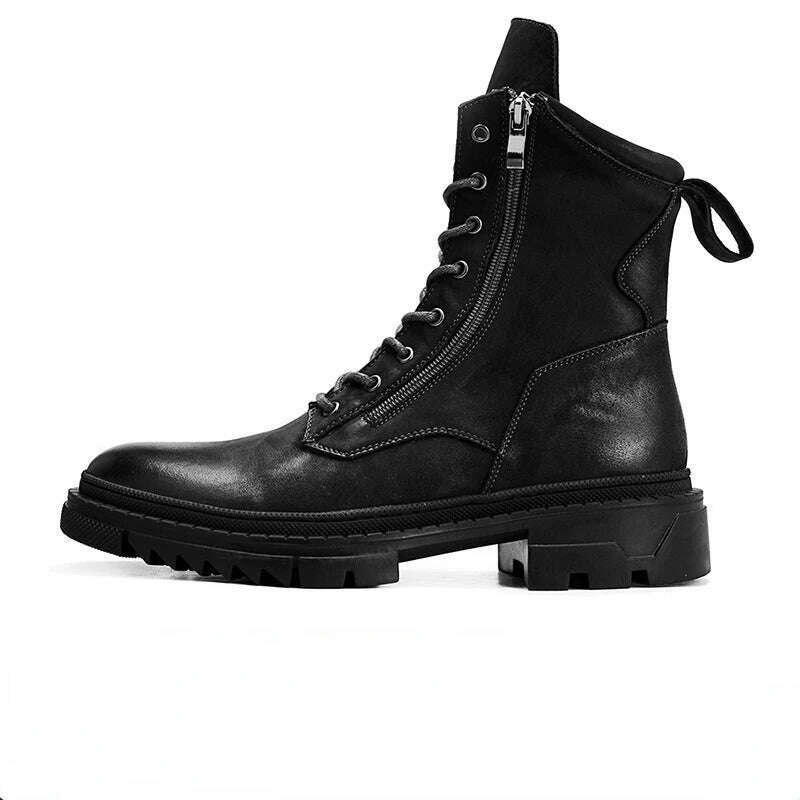 KIMLUD, Vintage Italian Men's Boots Luxury Genuine Leather 2023 Winter Designer Fashion Warm Business Shoes Ankle Suede Social Boots Man, B without fur / 38, KIMLUD APPAREL - Womens Clothes