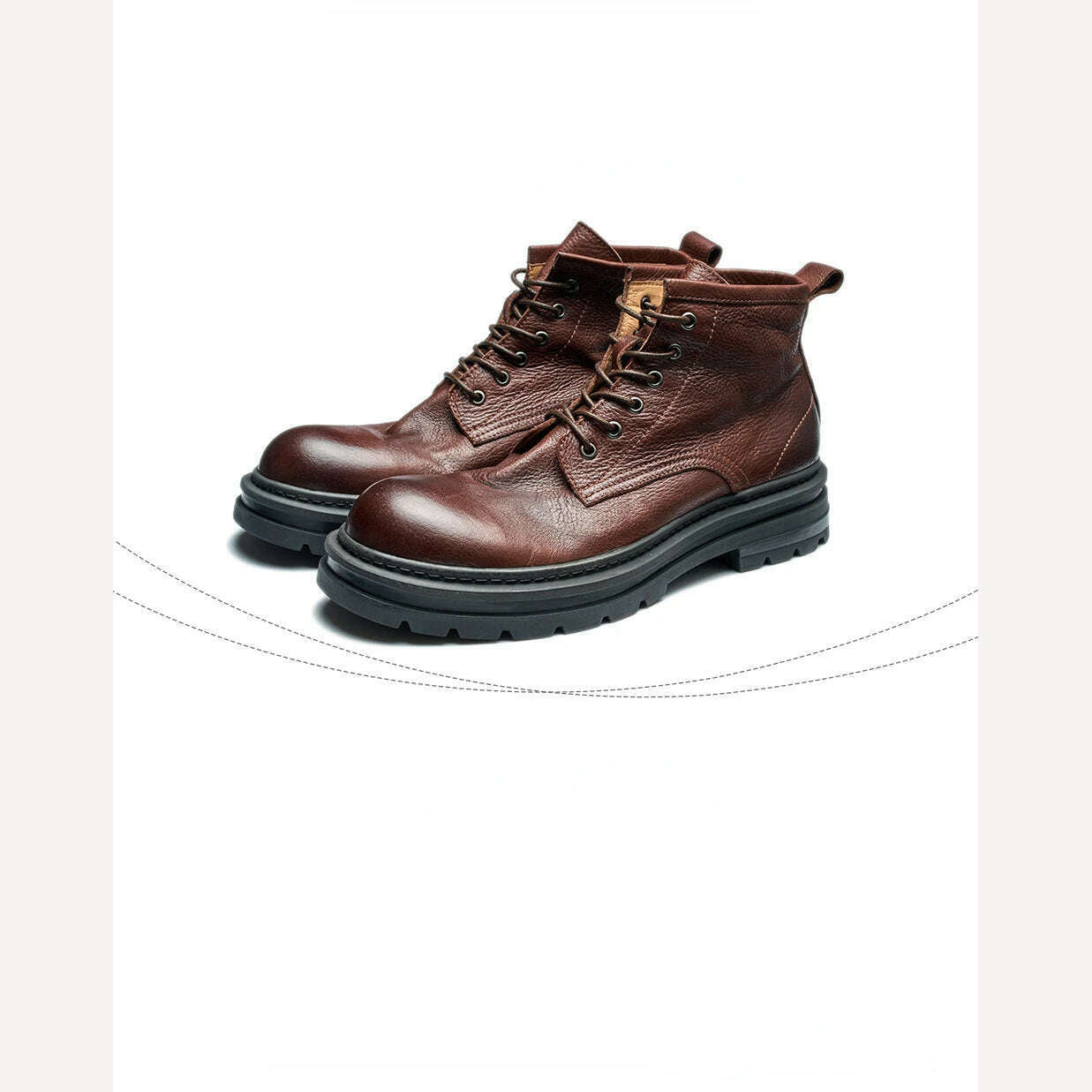 KIMLUD, Vintage Men's Genuine Leather Boots Luxury Brand Handmade 2023 Winter New Retro Designer Ankle Black Wedding Social Shoes Boots, KIMLUD Womens Clothes
