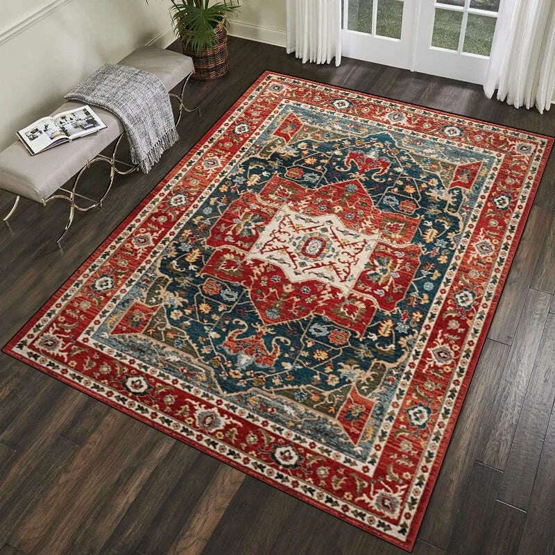 KIMLUD, Vintage Persian Bedroom Bedside Carpet Non Slip Soft Living Room Hallway Floor Mats Sofa Coffee Table Area Rugs for Home Decor, 4 / 40x60cm, KIMLUD APPAREL - Womens Clothes