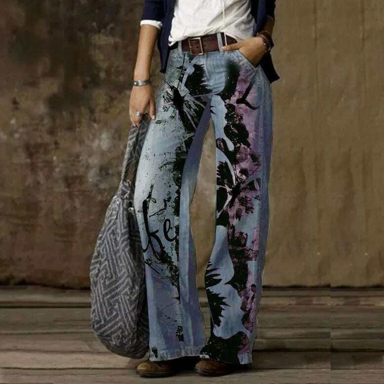KIMLUD, Vintage Style Jeans Women Loose Wide Leg Trousers Fashion Harajuku Streetwear Straight Denim Pants, Light blue-YH / S, KIMLUD APPAREL - Womens Clothes