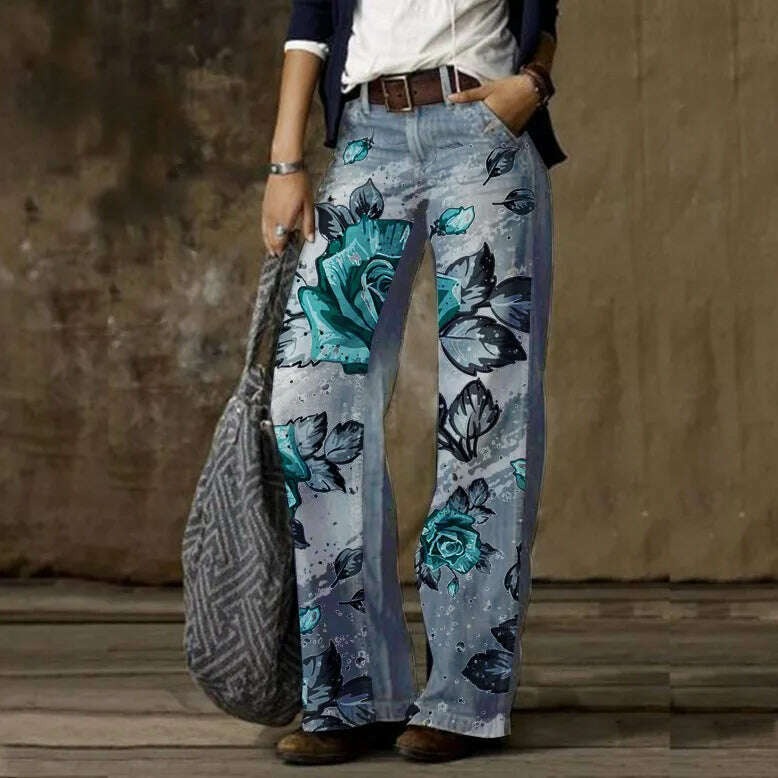 KIMLUD, Vintage Style Jeans Women Loose Wide Leg Trousers Fashion Harajuku Streetwear Straight Denim Pants, Light blue-LMG / S, KIMLUD APPAREL - Womens Clothes