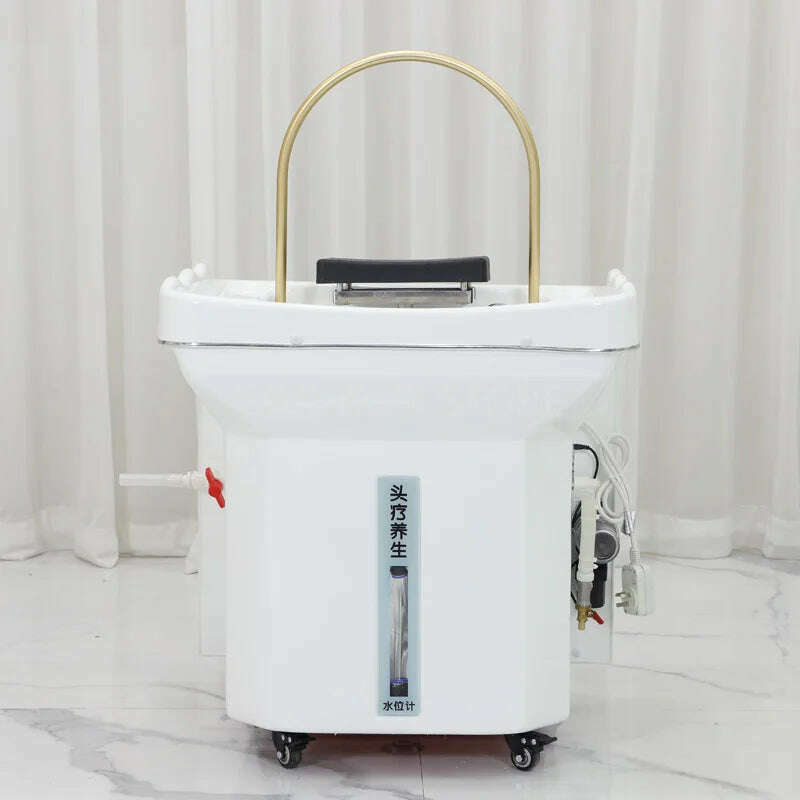 Water Tank Shampoo Wash Chair Move Steam Head Spa Water Circulation Head Hair Therapy Krzeslo Szampon Salon Equipment MQ50SC - KIMLUD