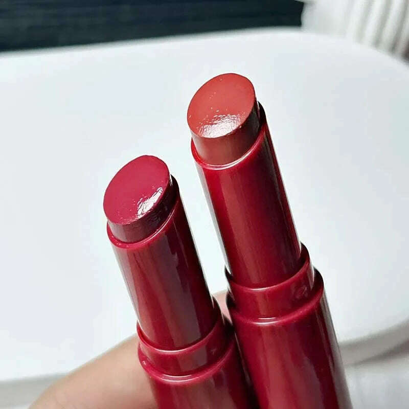 Waterproof Jelly Solid Lipstick Pen Mirror Watergloss Lip Glaze Moisturizing Sexy Lip Plumper Long-lasting Lips Makeup Cosmetic - KIMLUD