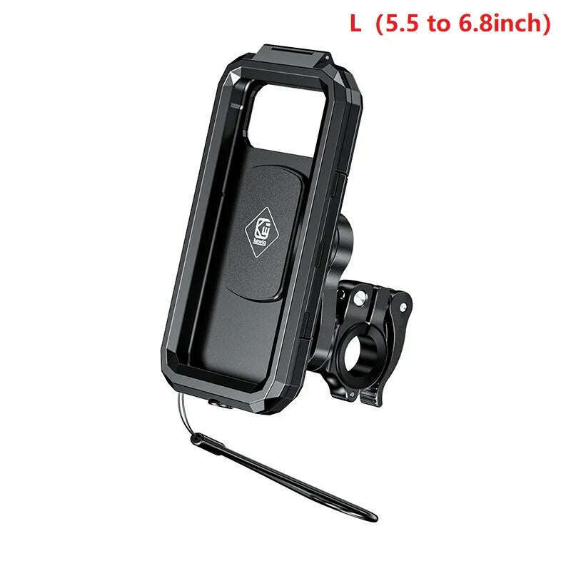 KIMLUD, Waterproof Phone Case Bike Motorcycle Handlebar Rear View Mirror 3 to 6.8" Cellphone Mount Bag Motorbike Scooter Phone Stand, L for Quick Mount, KIMLUD APPAREL - Womens Clothes