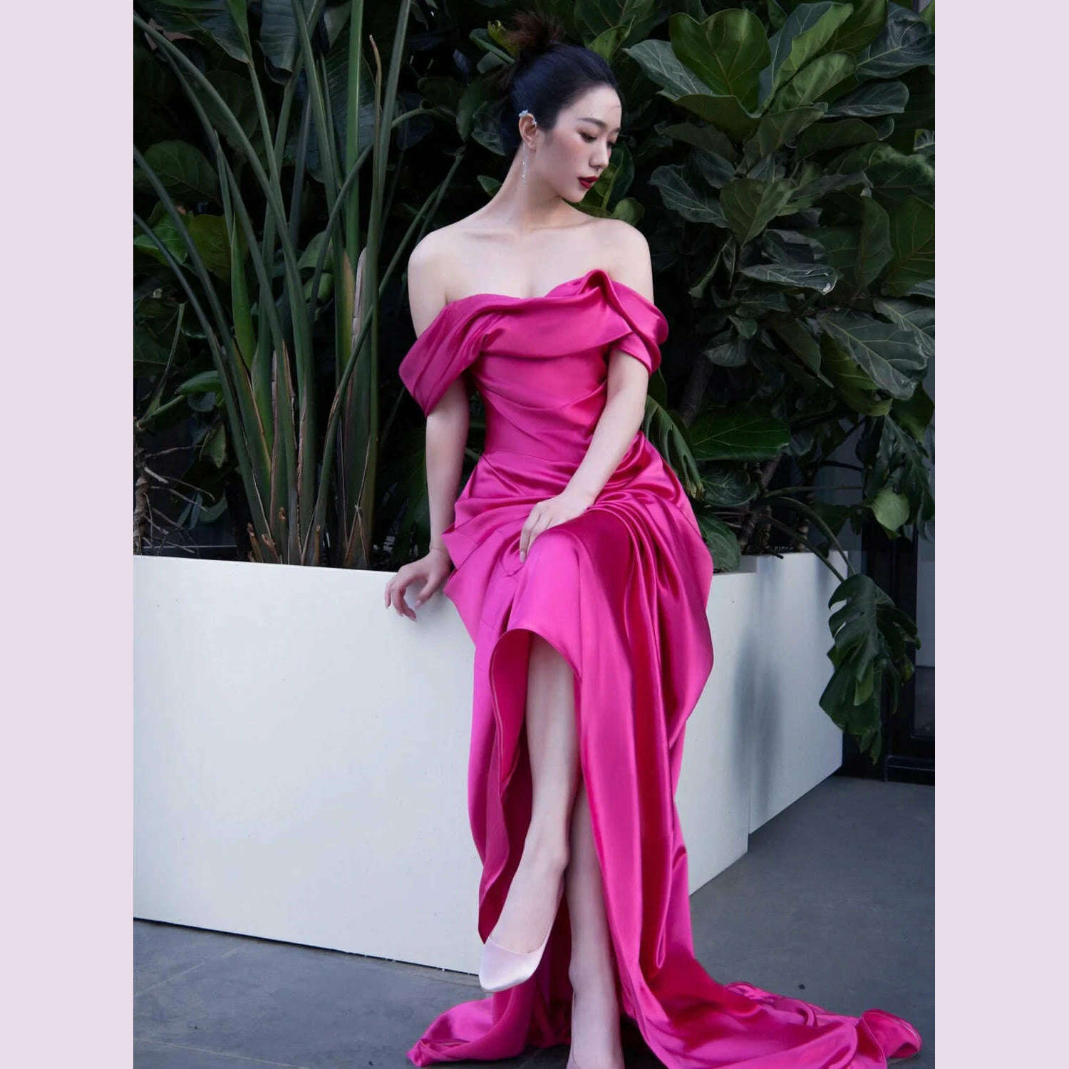 Wedding Elegant Party Dresses for Women 2023 Autumn Casual Evening Korean Style Midi Dress Female Slash Neck Vintage Dresses New - KIMLUD