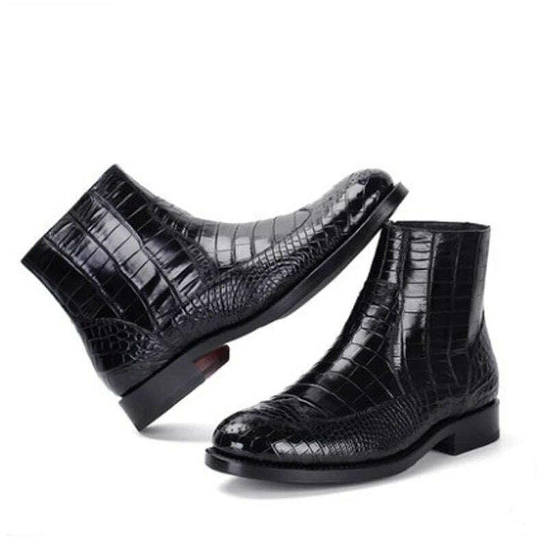 KIMLUD, weitasi winter crocodile leather boots crocodile shoes Pure manual custom men business keep warm Fashion style Men boots, KIMLUD Womens Clothes