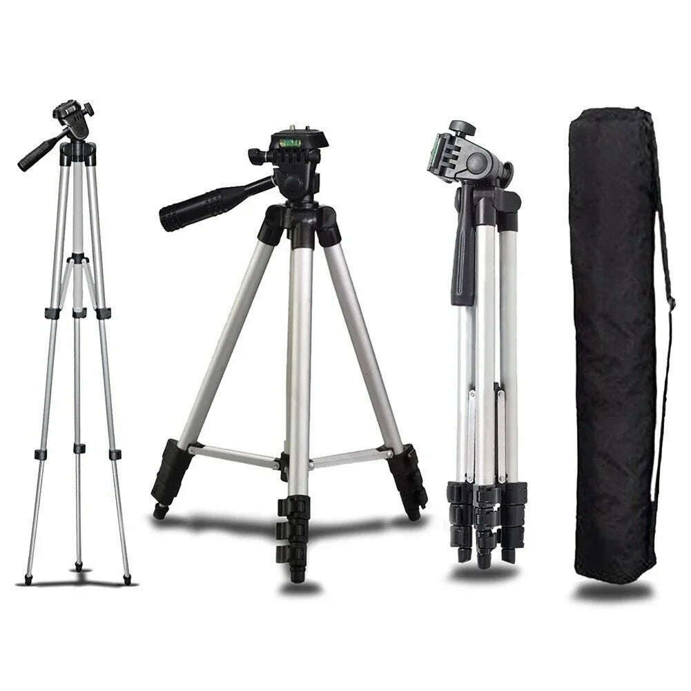 KIMLUD, WF-3110A Phone Tripod Stand 40inch Universal Phone Camera Tripod for iPhone Samsung Canon Nikon DSLR SLR Aluminum Travel Tripod, Default Title, KIMLUD APPAREL - Womens Clothes
