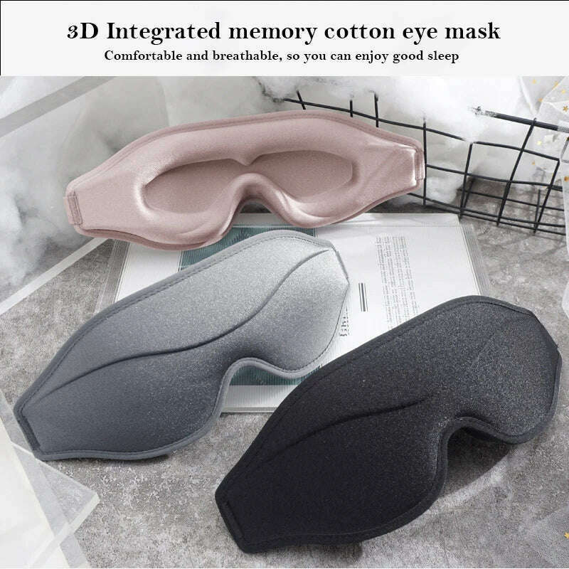 KIMLUD, Wholesale 3D Sleep Mask 100% Blockout Light Eye Cover for Men Women Adjustable Strap Travel Nap Comfort Sleeping Eyeshade 10pcs, KIMLUD Womens Clothes