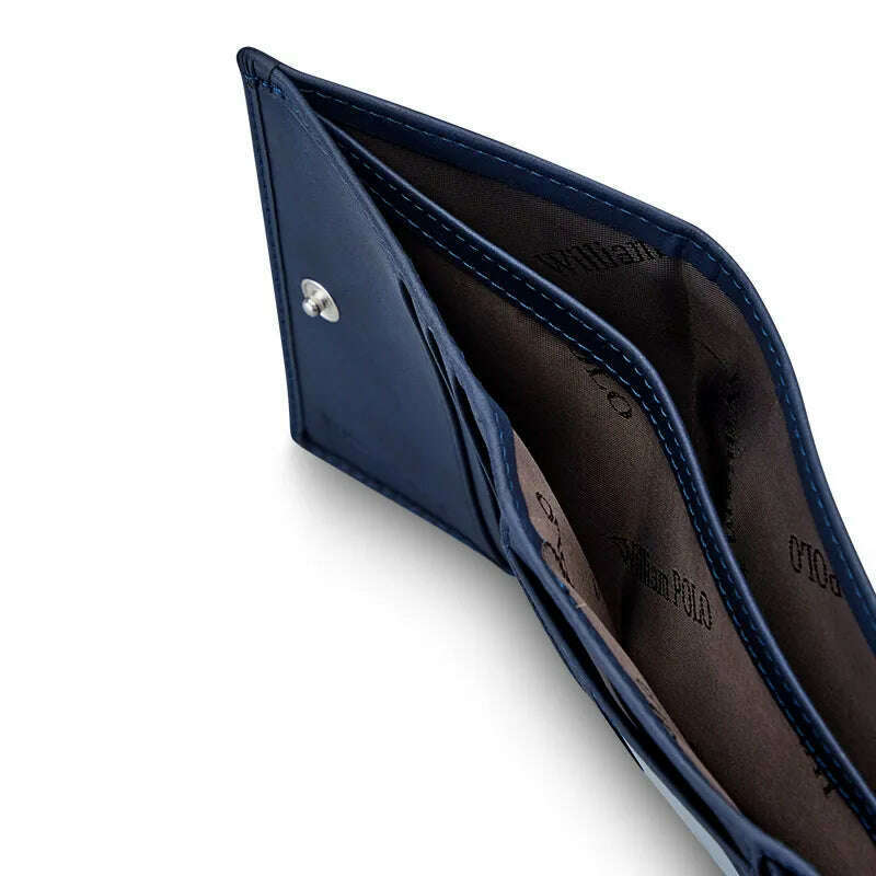 WILLIAMPOLO 2024 New Men's Wallet Leather Men's Anti THeft Wallet For Card Document Holder Side Purse Male Cool Purse Boy - KIMLUD