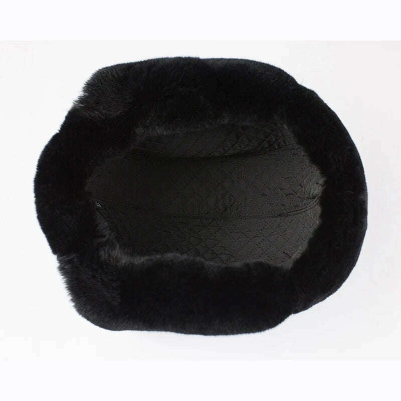 Winter Bomber Hats Rex Rabbit Fur Earflap Russian Ushanka Men Trapper Aviator Pilot Hat Real Leather Fur Snow Caps - KIMLUD