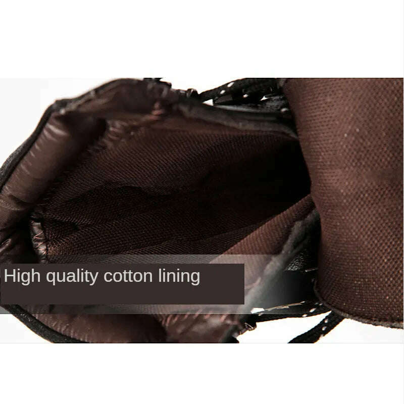 KIMLUD, Winter Men Motorcycle Boots New Fashion Mid-Calf Punk Rock Punk Shoes Mens Genuine Leather Black High Top Mens Casual Boot 38-46, KIMLUD Womens Clothes