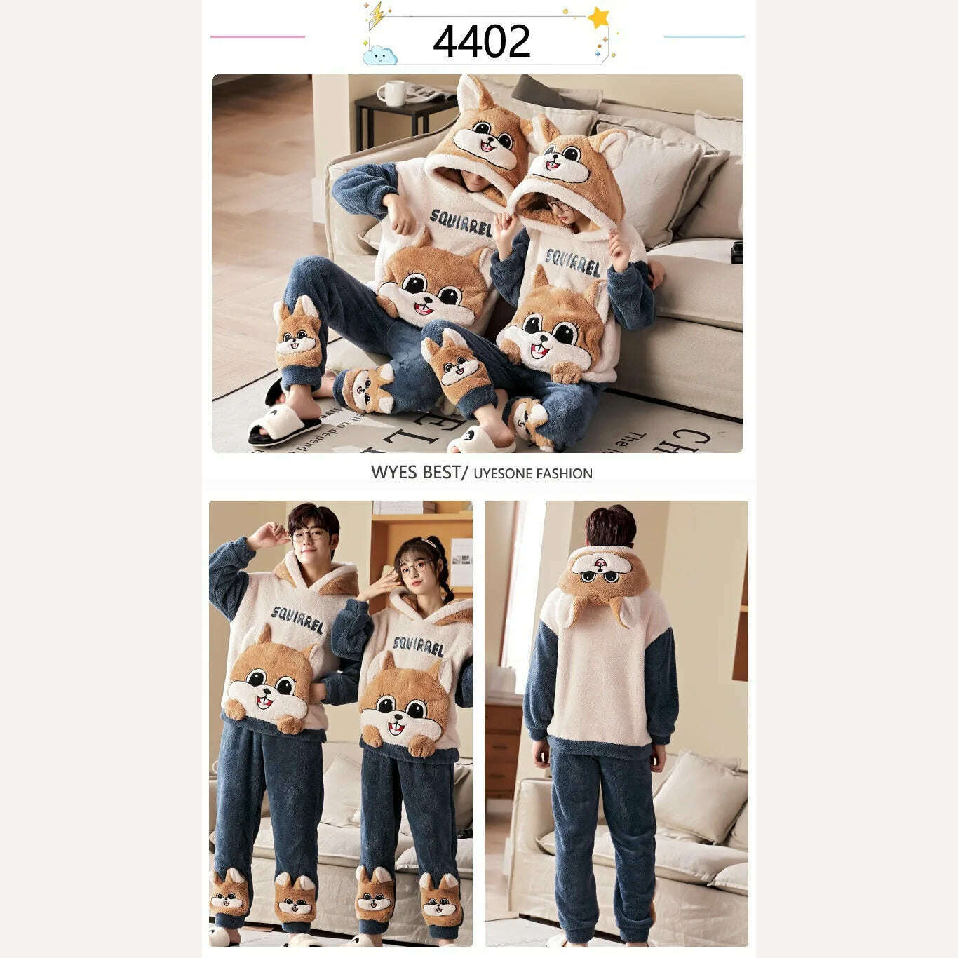 KIMLUD, Winter Thicken Couples Pajamas Sets Sleepwear Adult Cartoon Cat Kawaii Women Men Anime Pyjamas Korean Hoodie Suits Nightgown, KIMLUD Womens Clothes