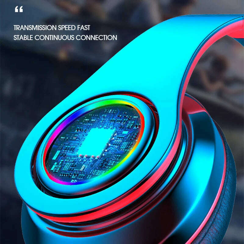 KIMLUD, Wireless Bluetooth Headset Foldable Headphones HiFi Stereo Earphone With Mic Support SD Card FM For Xiaomi Iphone Sumsamg Phone, KIMLUD Womens Clothes