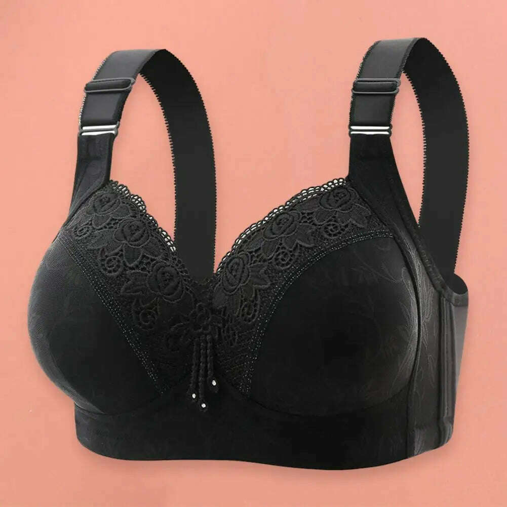 Wireless Size Bra Women Lace Push-up Bra Wireless Push-up Lace Bra for Size Women Padded B/c Cup Brassiere Luxury Non-steel Ring - KIMLUD